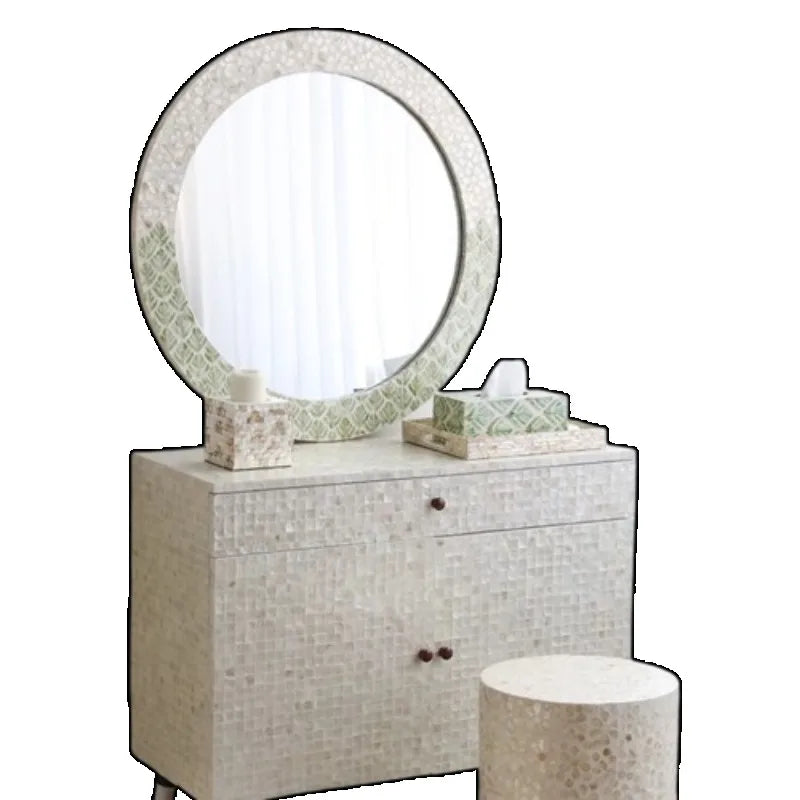 miroir rond mural blanc gris moderne décoration maison tapisserie plantes fixations