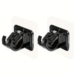 supports murals adhésifs tiges noires transparents modernes fonctionnels plats lisses