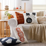 housse coussin halloween fantôme citrouille araignée orange décoration maison canapé chaise voiture polyester jacquard