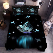 housse couette papillons motifs modernes taies d'oreiller ensemble linge lit
