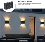 lampe murale solaire led noire moderne adhésive extérieure jardin decoration