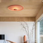 plafonnier led moderne minimaliste blanc gris rose rond lisse opaquet tactile