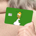 autocollants dessins animés simpsons fortnite cartes bancaires réutilisables imperméables pop art multicolores adultes femmes