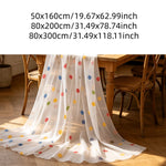nappe tulle pois colorés transparente table festive mariage anniversaire fete thème carnavalesque