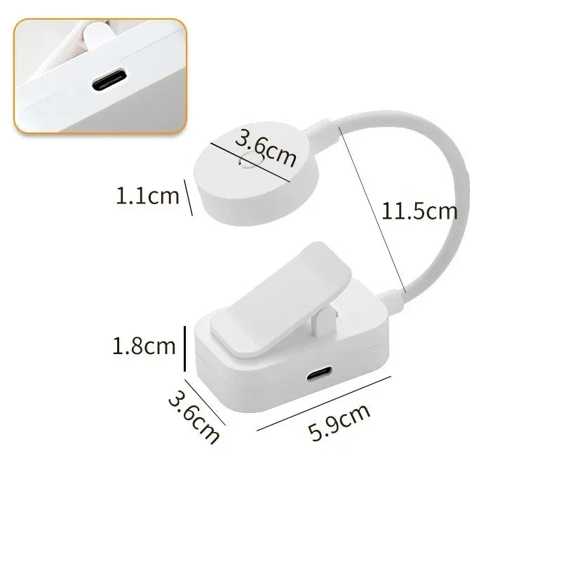 lampe lecture flexible rechargeable clip usb led blanc moderne chambre coucher