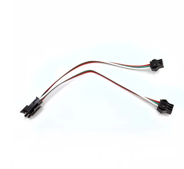câble patch led connecteur sm jst ws2812 ws2811 rgb 24v noir rouge bleu vert