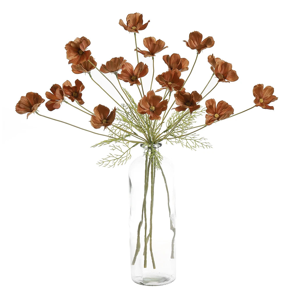 décoration intérieure moderne bouquet lys artificiel blanc 60cm vase minimaliste