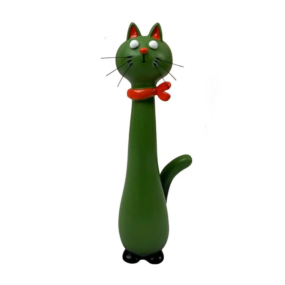 vases forme chat résine noire verte blanche jaune tigré moderne motifs chat