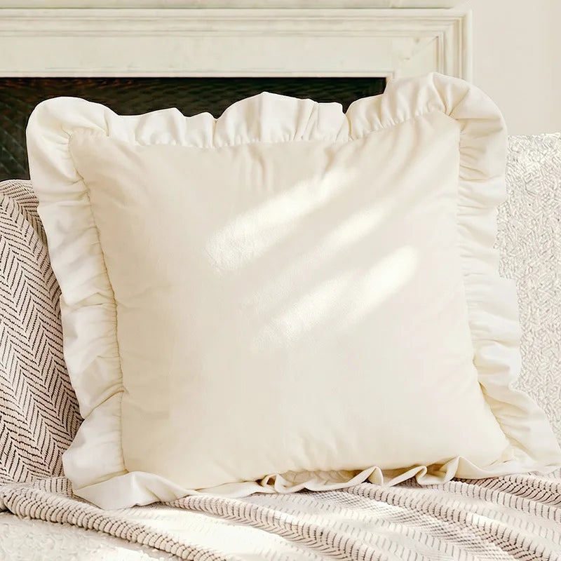 housse coussin fleurs jaunes polyester nordic moderne décoration canapé maison voiture 45x45cm 30x50cm
