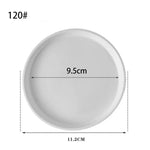 assiettes rondes plastique blanc rougebrun modernes plateformes plante concentriques 120 140 160 180