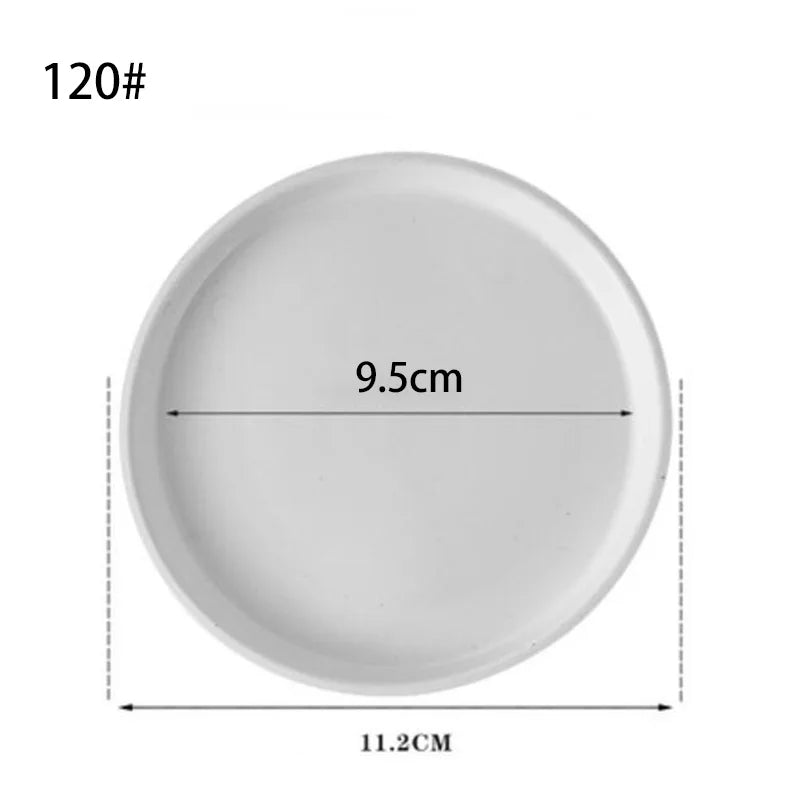 assiettes rondes plastique blanc rougebrun modernes plateformes plante concentriques 120 140 160 180