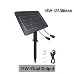 panneau solaire noir moderne télécommande câble 1.2m 3m batterie 7200mAh