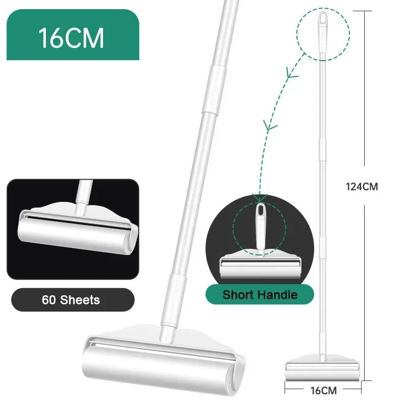 brosse poussière moderne pratique tapis sols rideaux rouleaux remplaçables blanc imprimé motifs colorés 24cm