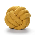 coussin décoratif rond velours effet nœud canapé salon moderne maison texte