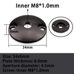 plaque fixation industrielle moderne noir argenté plate lisse m10 m8 m6
