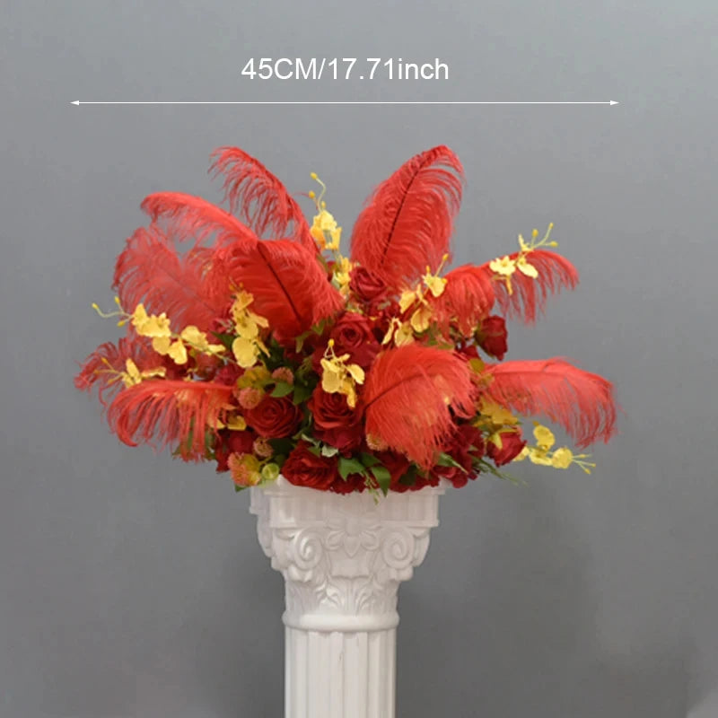 décorations extérieures colonnes romaines blanches vases ornements classiques fêtes anniversaires mariageextérieur
