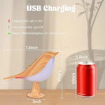 Lampe oiseau tactile sans fil rechargeable couleur bourgogne