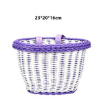 panier vélo clips marron bleu clair rose violet gris tissé dentelle moderne traditionnel