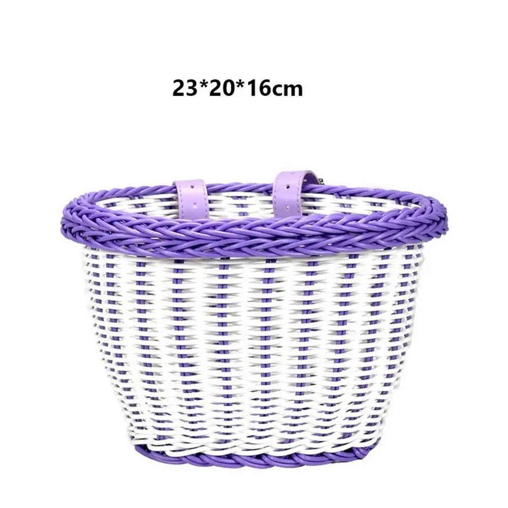 panier vélo clips marron bleu clair rose violet gris tissé dentelle moderne traditionnel