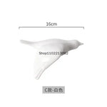 décoration murale moderne or argent blanc oiseaux céramique adhésif minimaliste