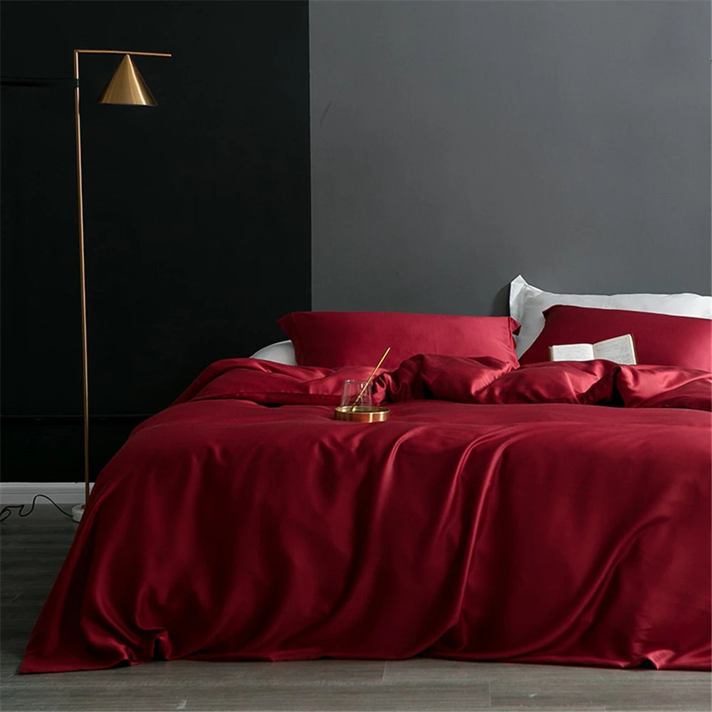 drap lit uni beige clair soie 100 housses oreillers plat taies lit chambre qualité