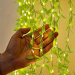 guirlande lumineuse vert feuilles fines modernes 20 led clips usb 3v