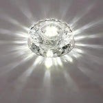 Spot LED moderne cristal transparent clips fixationacier inoxydable led