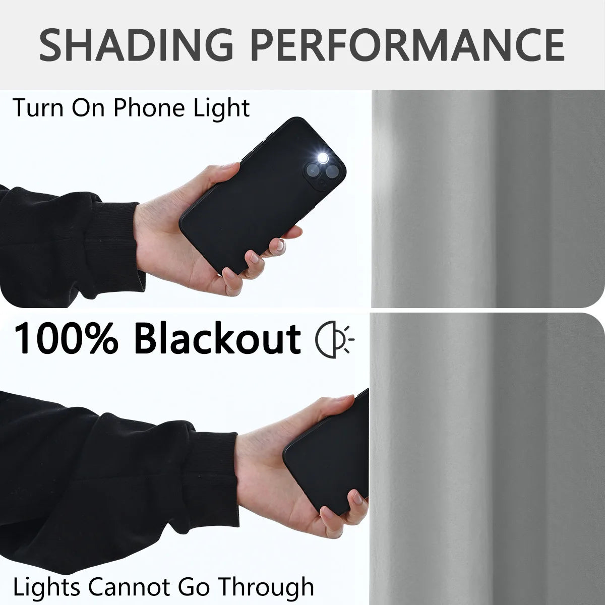 Rideau occultant personnalisable dans différentes tailles disponibles