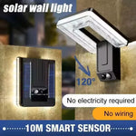 lampe murale solaire pliable détecteur mouvement panneau led noir bleu moderne ip65 abs