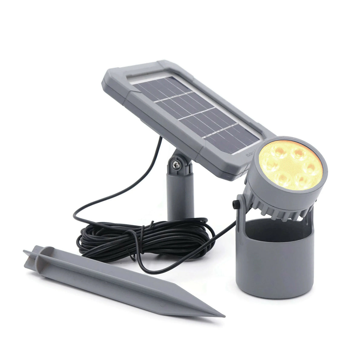 projecteur solaire sous marin ip68 led rgb moderne auto on/off jardin extérieur spot gris