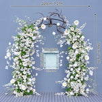 Décoration mariage arche florale blanche verte artificielle extérieure classique romantique événement festive