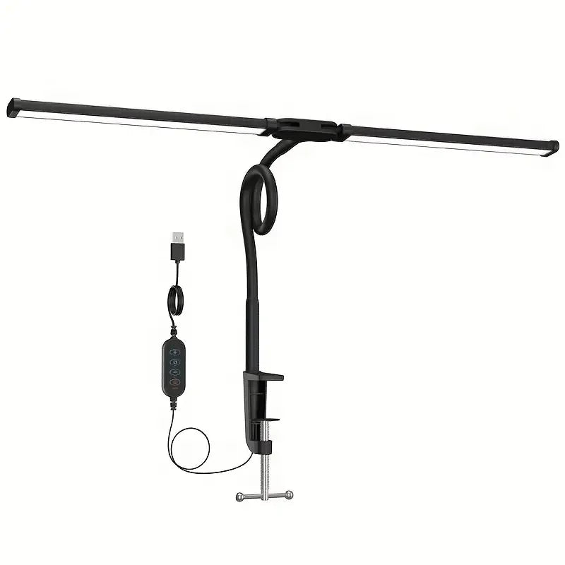 lampe led noir blanc contemporaine clip fixe modes luminosité étude lecture
