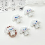 figurines résine animaux clips cheveux noir violet rose blanc bleu jaune cartoon mignons coeurs