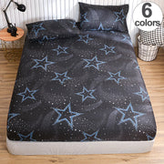 Drap-housse imprimé galaxie moderne en polyester brossé pour lit 140x190 - Confort et style