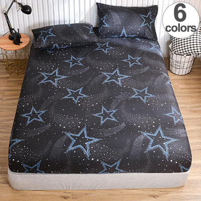 Drap-housse imprimé galaxie moderne sur lit 140x190