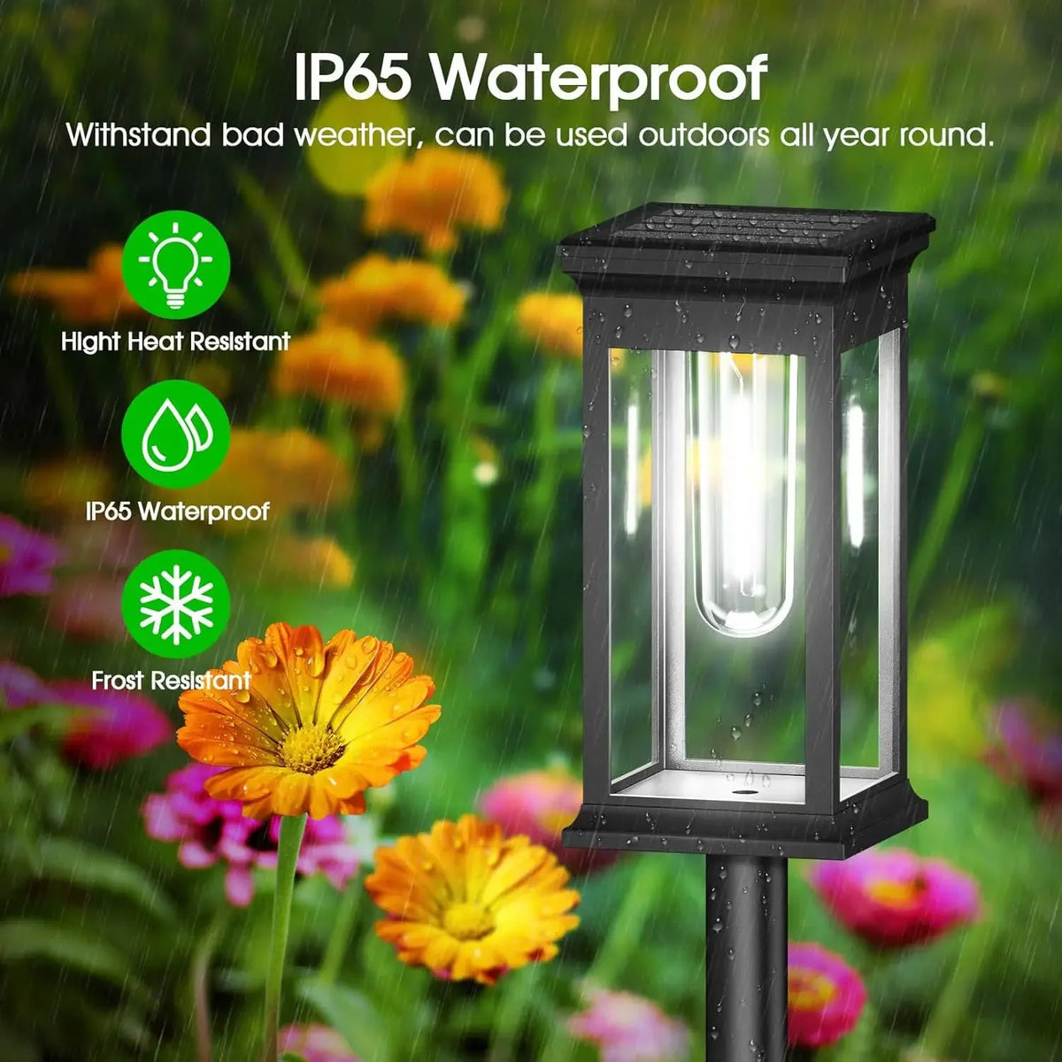lampe solaire noire transparente moderne fixation piquet éclairage extérieur led économieénergie