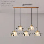 suspension lumineuse led transparente fleurs stylisées moderne vintage chambre restaurant