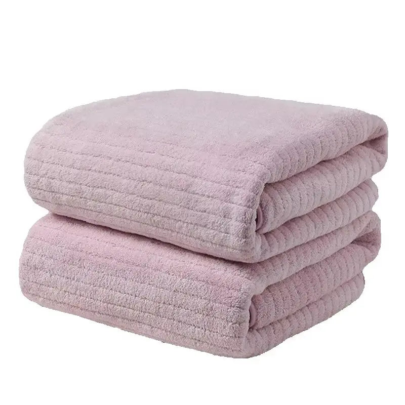serviettes bain microfibre absorbantes rayées gris rose orange rouge bleu rapide séchage moderne confortables