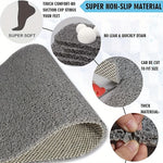 tapis douche gris texture loofah absorbant rapide antidérapant moderne salle bain