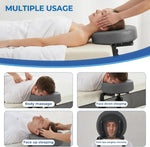 coussin tête massage mousse mémoire forme support métallique réglable matelas gris noir facial intégré
