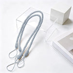 corde torsadée blanc anneaux rideaux ajustables tissés main classique minimaliste wabi sabi