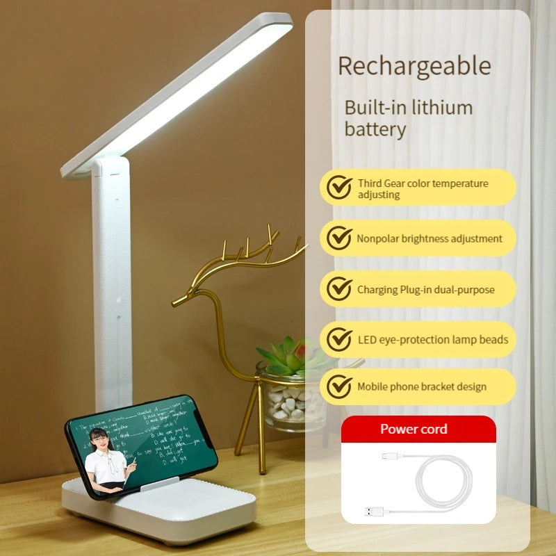 lampe pliable moderne blanc rechargeable port usb trois vitesseséconomie dénergie certification rohs cem