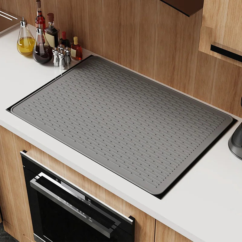 tapis protection silicone gris moderne surface rugueuse adhésif 70x50cm 30x20.8cm