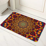 tapis sol mandala géométrique boho noir bleu vert rouge jaune or