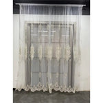 rideau tulle broderie florale semi transparent classique élégant maison polyester