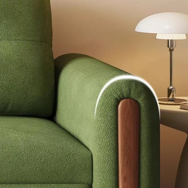 canapé lit moderne velours vert coussins minimaliste assemblage facile multifonctionnel salon