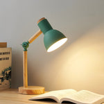 lampe table moderne nordique led tête tournante vert rose jaune blanc opacité finition lisse