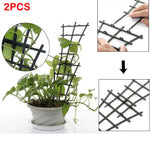 support plante treillis noir quadrillage rustique minimaliste piquets pointus pot fleur légumeintérieurextérieur