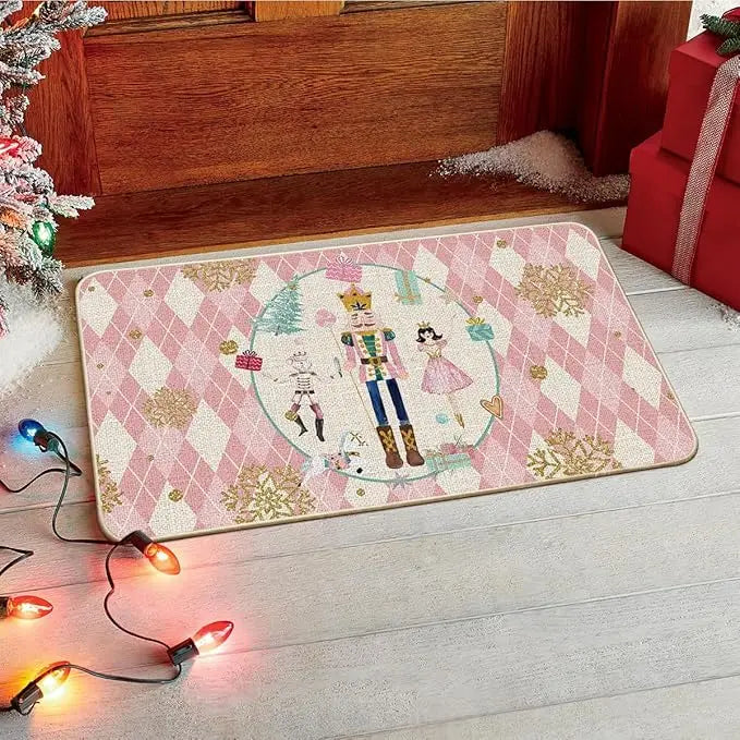 tapis sol noël personnages ballet motifs géométriques traditionnels 30x50cm 40x60cm 50x80cm festive