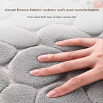 tapis bain doux gris marron motif galets moderne salle bain absorption rapide lavable machine